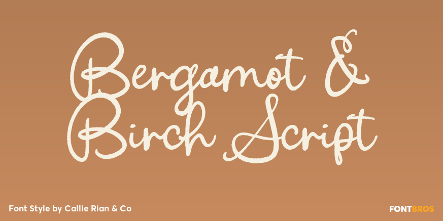 Bergamot & Birch Script Poster
