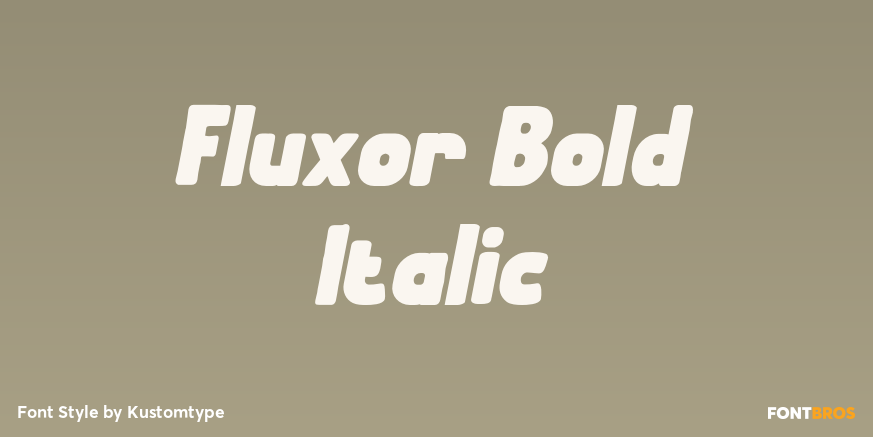 Fluxor Bold Italic Poster