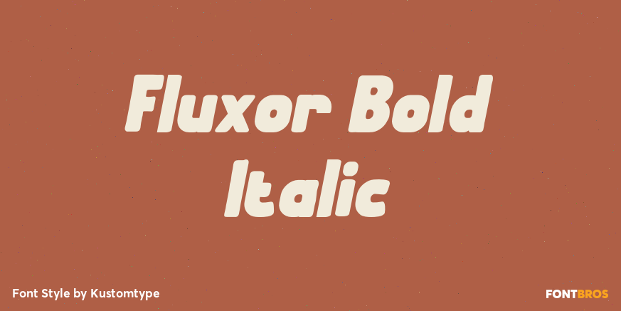 Fluxor Bold Italic Poster