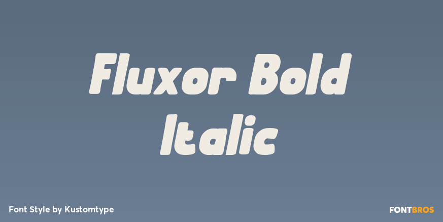 Fluxor Bold Italic Poster