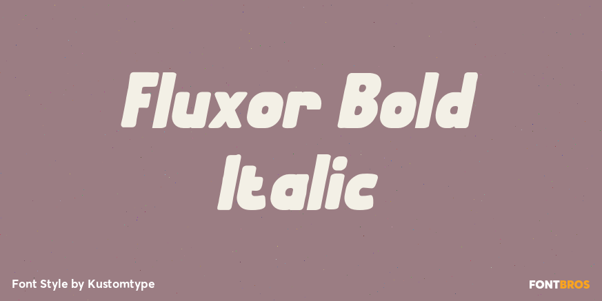 Fluxor Bold Italic Poster