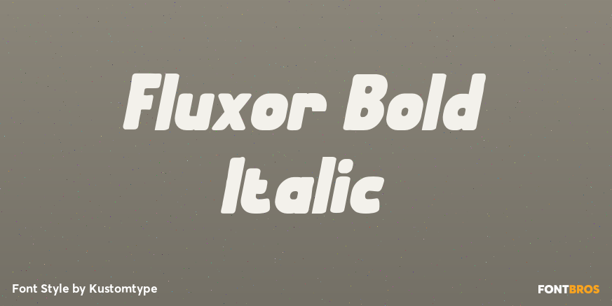 Fluxor Bold Italic Poster