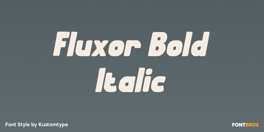 Fluxor Bold Italic Poster