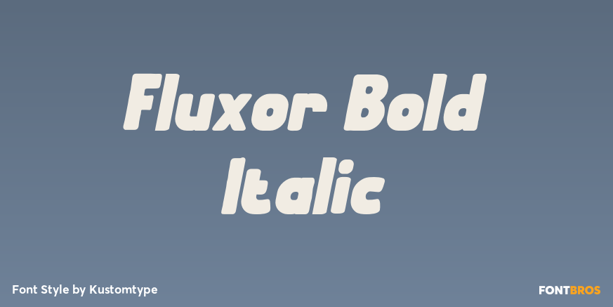 Fluxor Bold Italic Poster