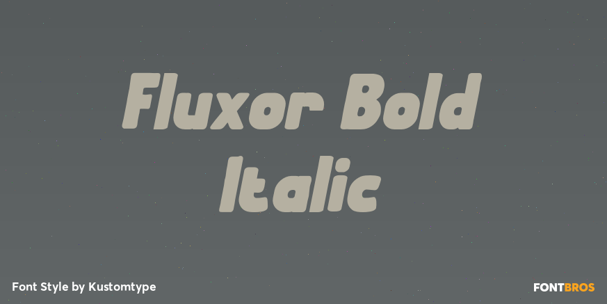Fluxor Bold Italic Poster