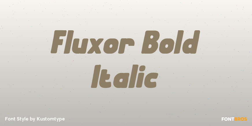 Fluxor Bold Italic Poster