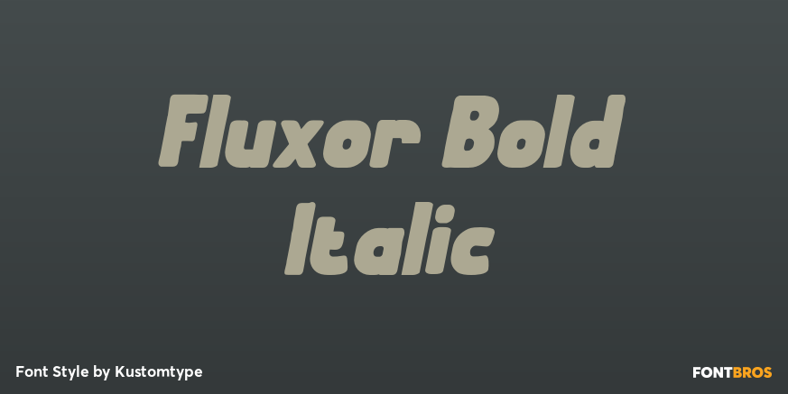 Fluxor Bold Italic Poster