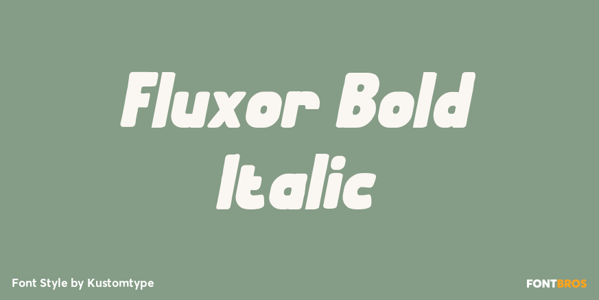 Fluxor Bold Italic Poster