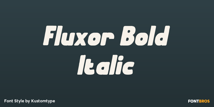 Fluxor Bold Italic Poster