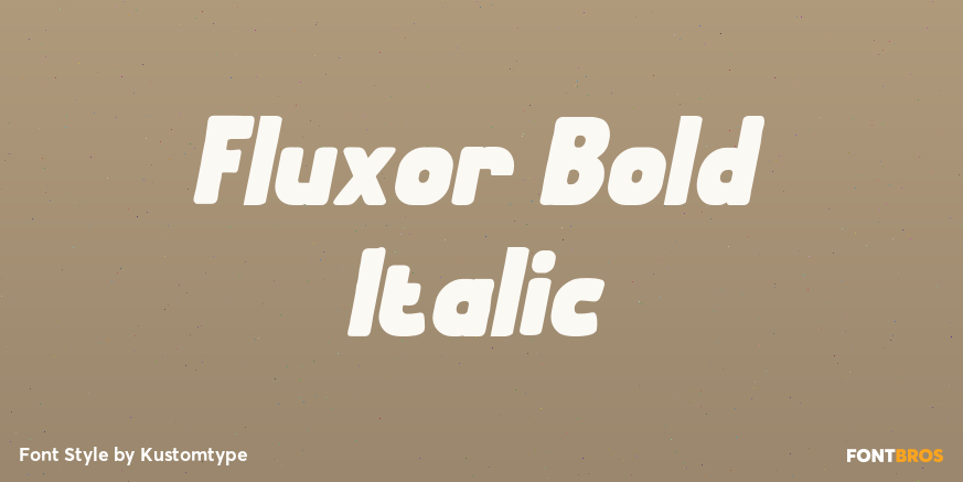 Fluxor Bold Italic Poster