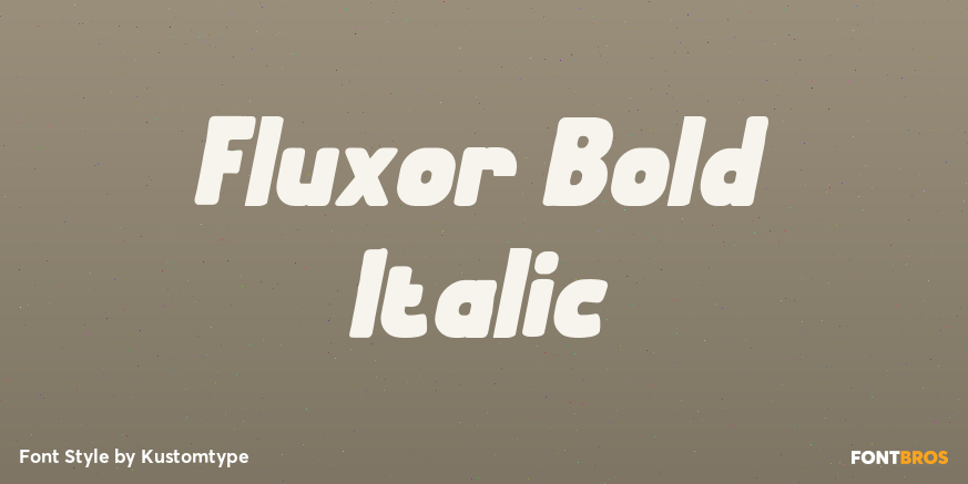 Fluxor Bold Italic Poster