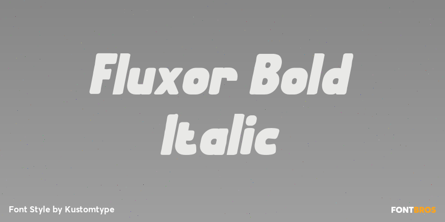 Fluxor Bold Italic Poster