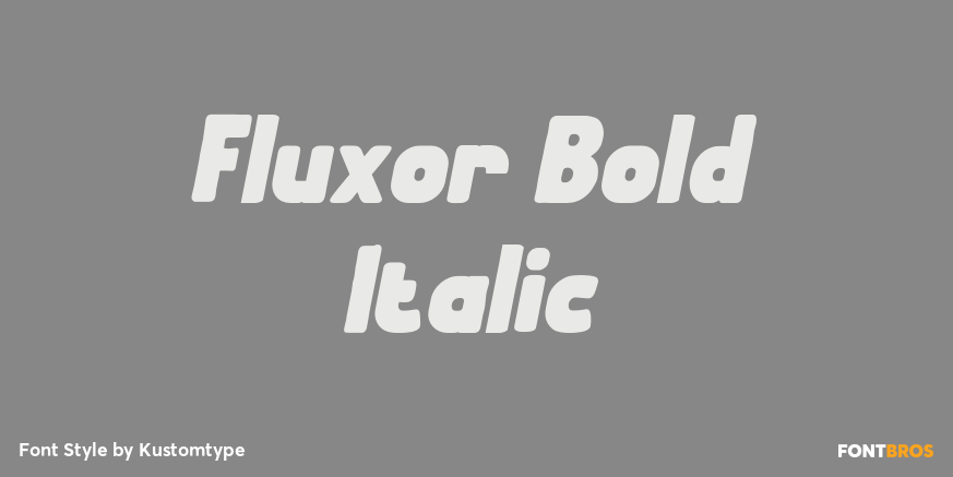 Fluxor Bold Italic Poster