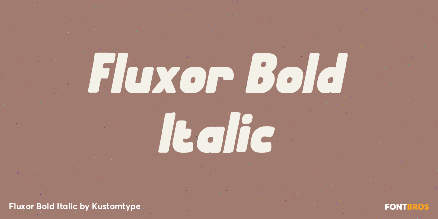 Fluxor Bold Italic Poster