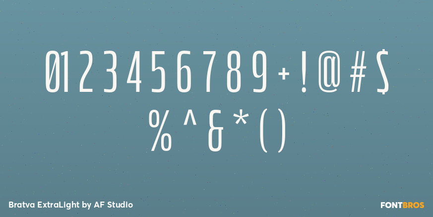 Bratva ExtraLight Font Poster #4