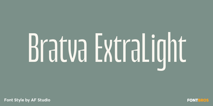 Bratva ExtraLight Font Poster #1