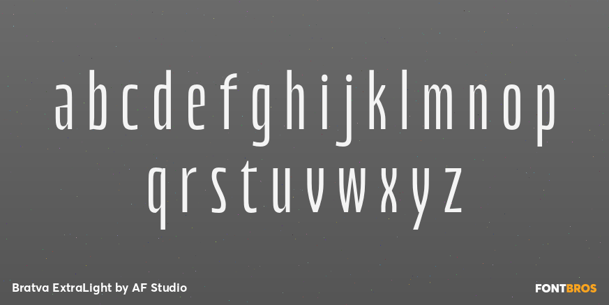 Bratva ExtraLight Font Poster #3