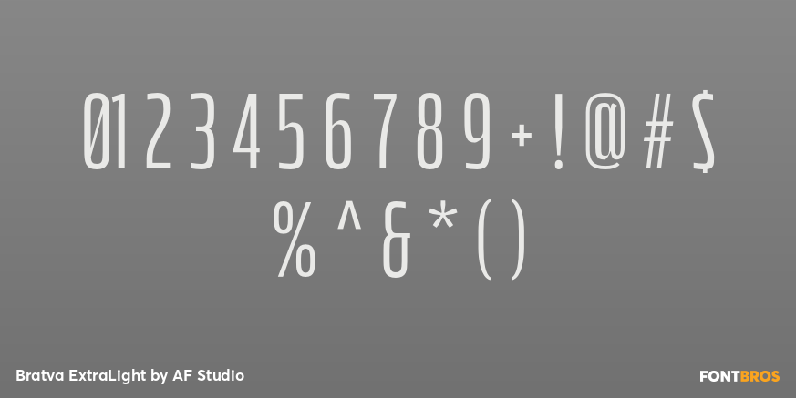 Bratva ExtraLight Font Poster #4