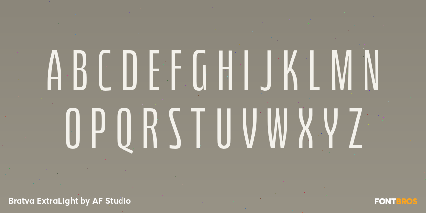 Bratva ExtraLight Font Poster #2