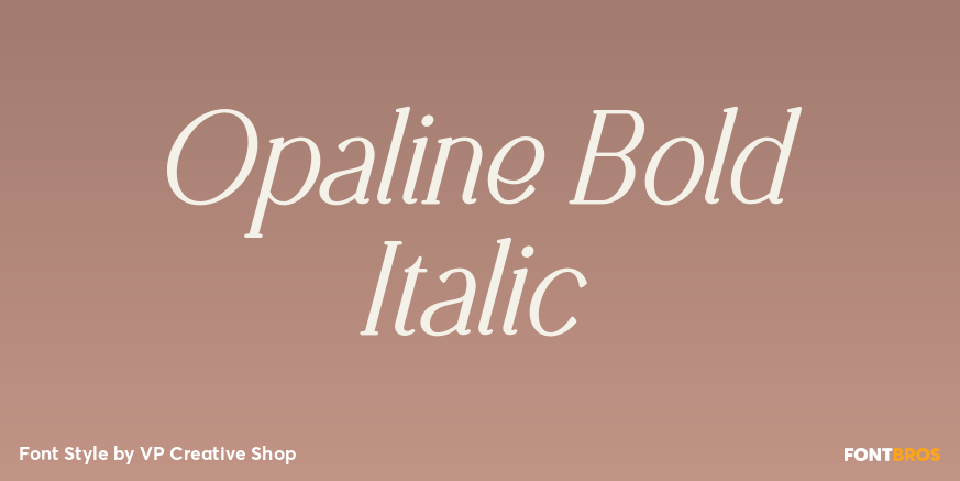 Opaline Bold Italic Poster