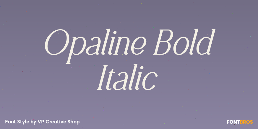 Opaline Bold Italic Poster