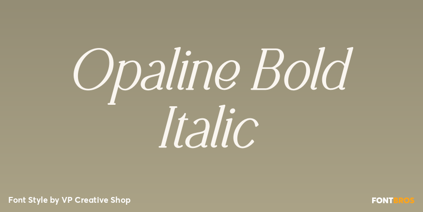 Opaline Bold Italic Poster