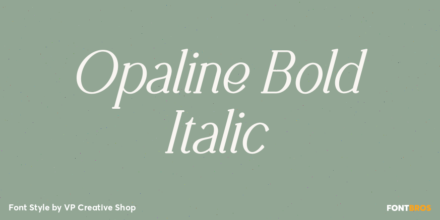 Opaline Bold Italic Poster