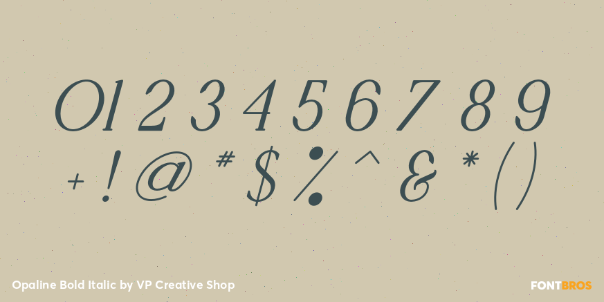 Opaline Bold Italic Font Poster #1
