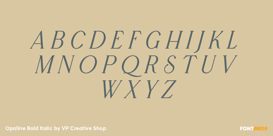 Opaline Bold Italic Font Poster #1