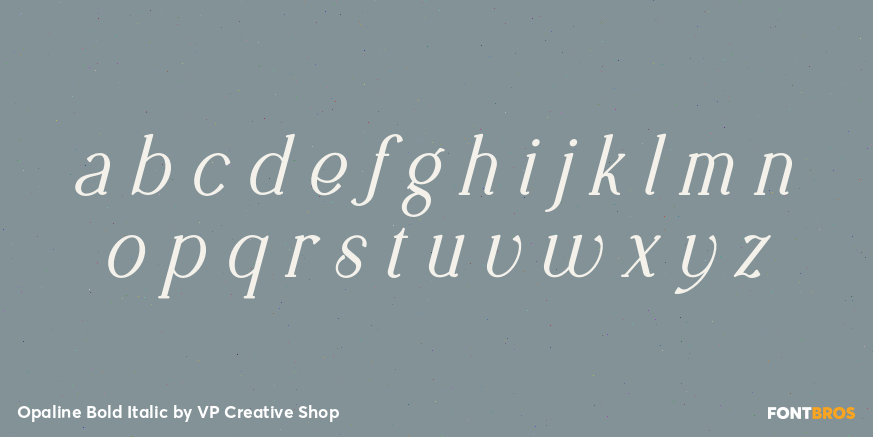 Opaline Bold Italic Font Poster #1