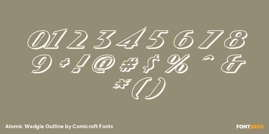 Atomic Wedgie Outline Font Poster #4