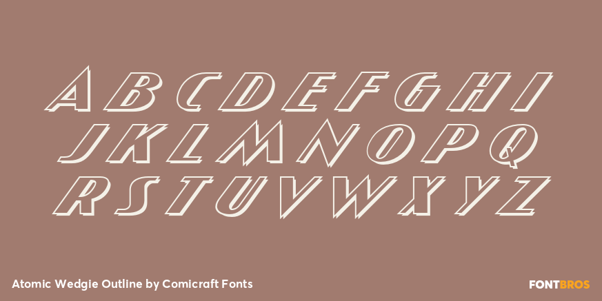 Atomic Wedgie Outline Font Poster #2