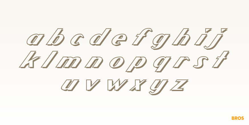 Atomic Wedgie Outline Font Poster #3