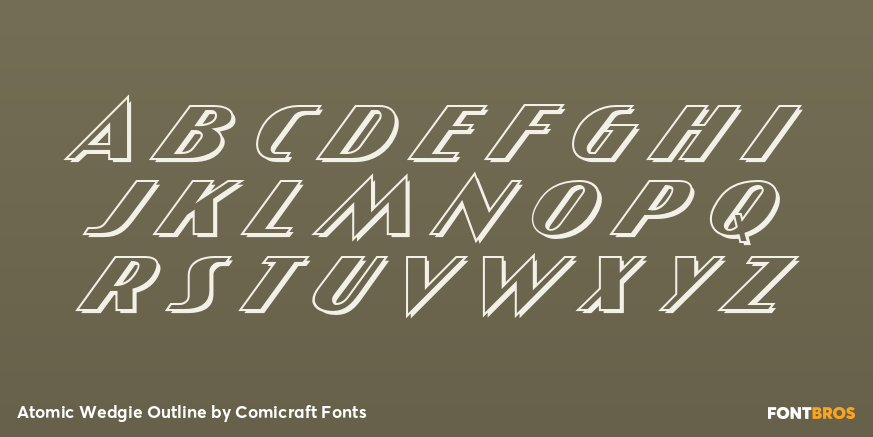 Atomic Wedgie Outline Font Poster #2