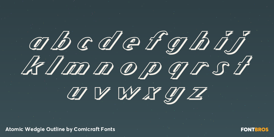 Atomic Wedgie Outline Font Poster #3