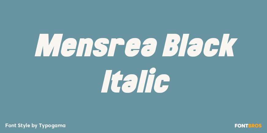 Mensrea Black Italic Font Poster #1