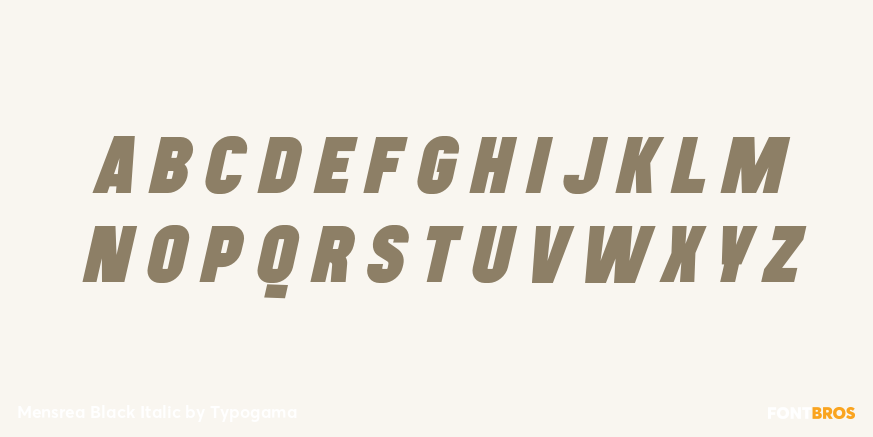 Mensrea Black Italic Font Poster #2