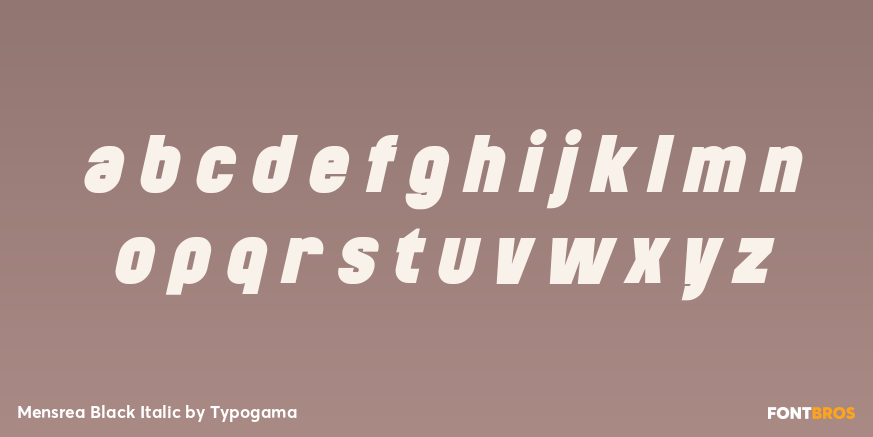 Mensrea Black Italic Font Poster #3