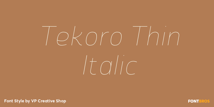 Tekoro Thin Italic Poster