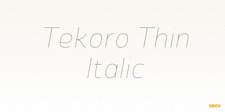 Tekoro Thin Italic Poster