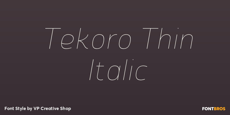 Tekoro Thin Italic Poster