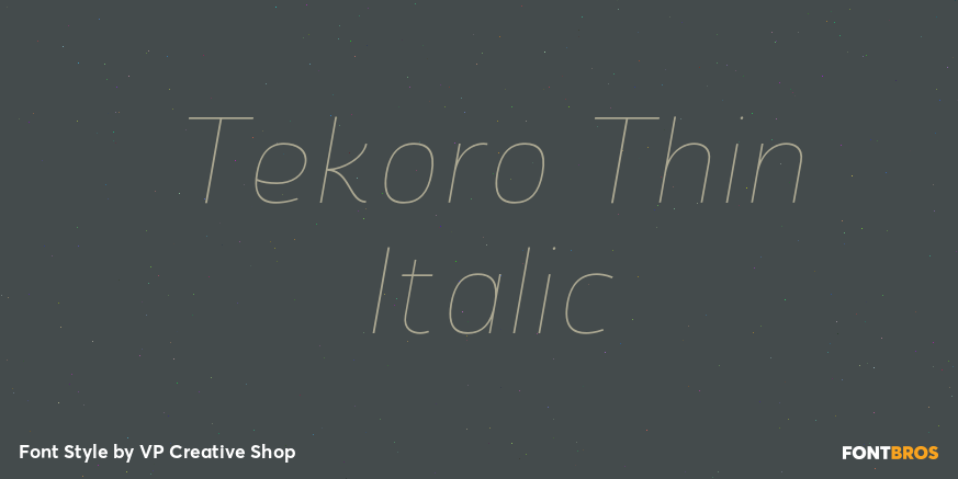 Tekoro Thin Italic Poster