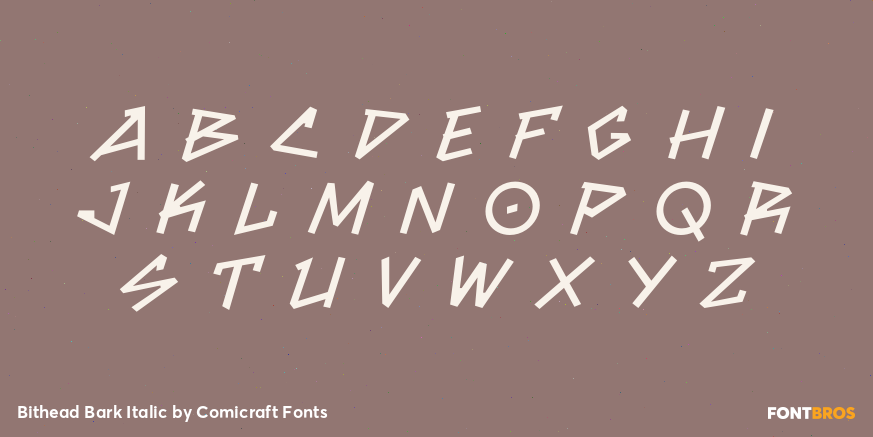 Bithead Bark Italic Font Poster #3