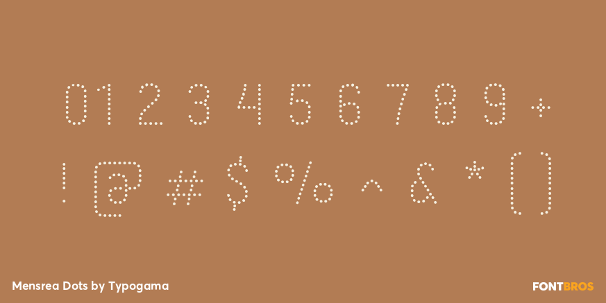 Mensrea Dots Font Poster #4