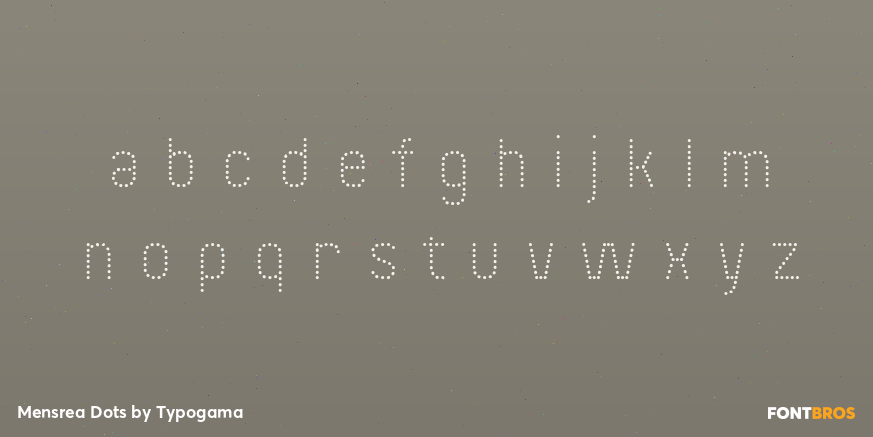 Mensrea Dots Font Poster #3