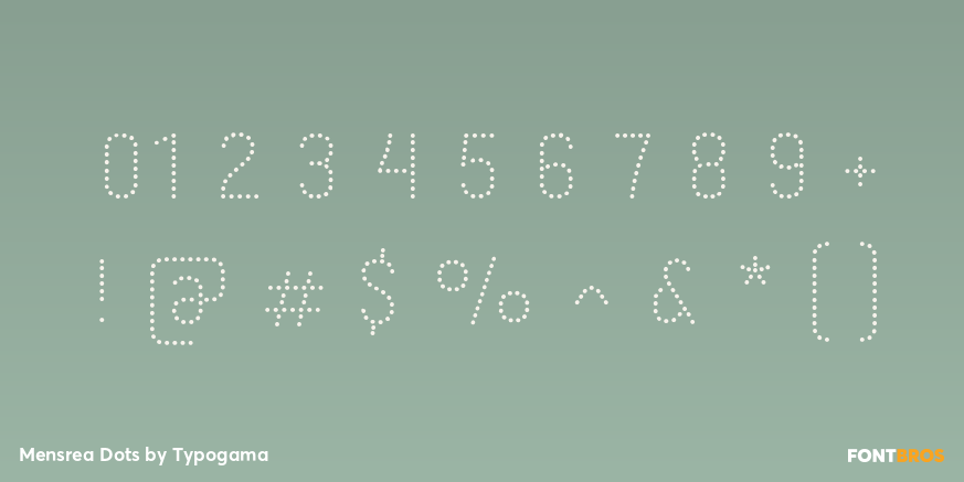 Mensrea Dots Font Poster #4