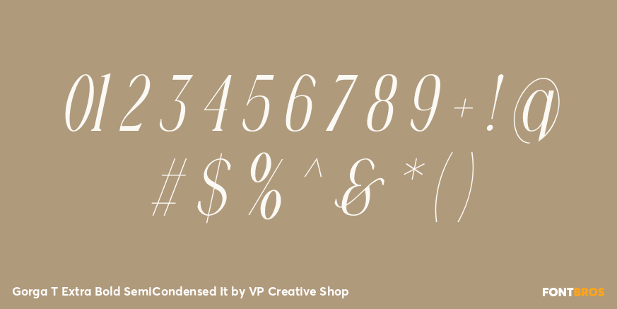 Gorga T Extra Bold SemiCondensed It Font Poster #4