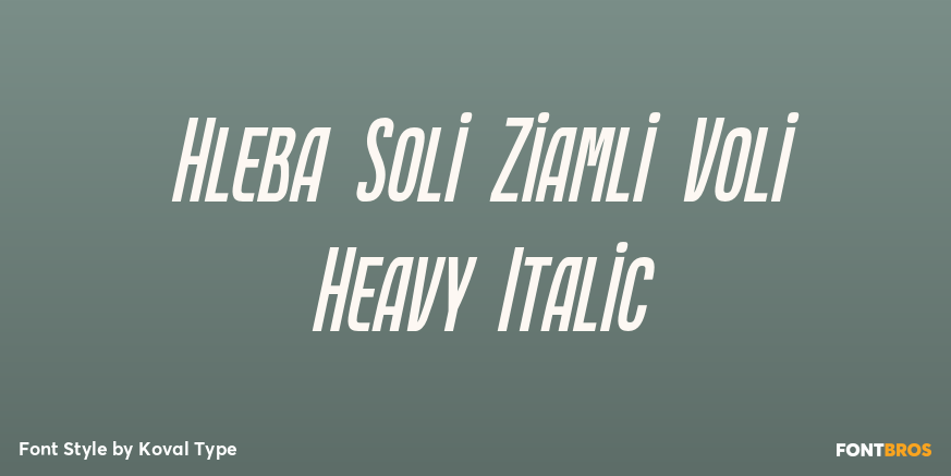 Hleba Soli Ziamli Voli Heavy Italic Poster