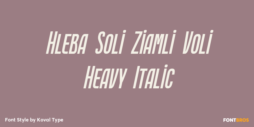 Hleba Soli Ziamli Voli Heavy Italic Poster