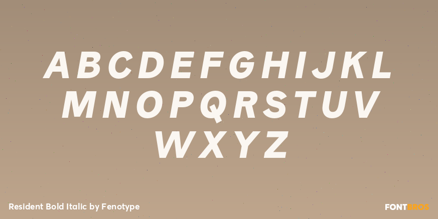 Resident Bold Italic Font Poster #2
